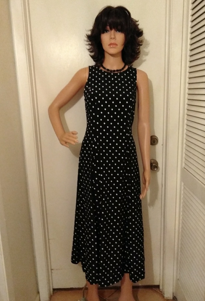 Black &  White Polka Dot Dress by My Michelle